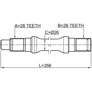 Demi-arbre de transmission gauche FEBEST 0512-BT50LH pour MAZDA, FORD 1454893 FEBEST