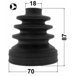 Kit de soufflet de joint homocinétique intérieur FEBEST 0515-DY5WT pour MAZDA 2 FEBEST