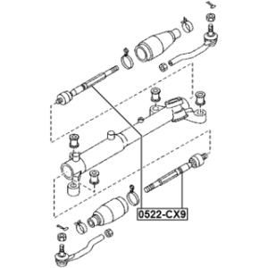 Biellette de direction FEBEST 0522-CX9 pour MAZDA CX-9 OE TD11-32-240 FEBEST