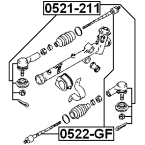 Steering Tie Rod FEBEST 0522-GF OE Ref GE4T-32-240A FEBEST