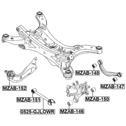 Bras de suspension arrière FEBEST 0525-GJLOWR pour MAZDA 6 FEBEST