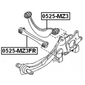 Biellette transversale supérieure arrière FEBEST 0525-MZ3FR pour FORD, VOLVO, MAZDA 1061668 FEBEST