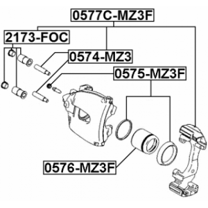 Axe de coulissement d'étrier FEBEST 0574-MZ3 pour BMW et plus encore... FEBEST