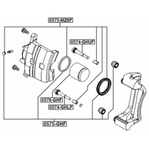 Piston d'étrier de frein avant FEBEST 0576-GHF pour MAZDA 6 FEBEST