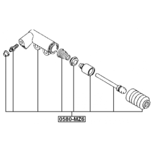 Cylindre récepteur d'embrayage FEBEST 0580-MZ6 pour MAZDA, FORD, MERCURY 1S4Z-7A512-AA FEBEST