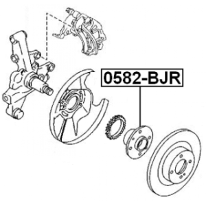 Moyeu de roue arrière FEBEST 0582-BJR pour MAZDA 323, MX-3 FEBEST
