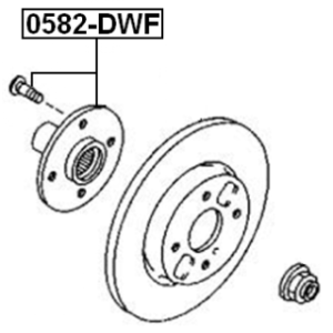 Moyeu de roue avant FEBEST 0582-DWF pour MAZDA 121, DEMIO FEBEST
