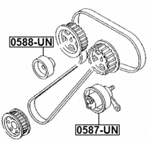 Poulie de renvoi FEBEST pour courroie de distribution 0588-UN pour FORD, MAZDA BT-50, RANGER FEBEST