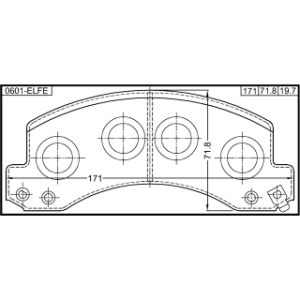 Kit de plaquettes de frein avant FEBEST 0601-ELFF pour ISUZU ELF FEBEST