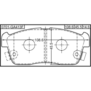 Kit de plaquettes de frein avant FEBEST 0701-GA413F pour SUZUKI 04491-B1060 FEBEST