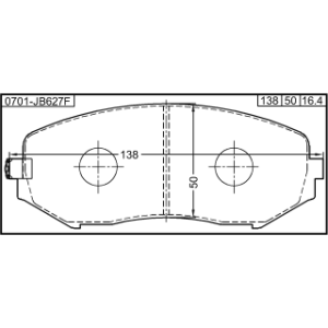 Kit de plaquettes de frein avant FEBEST 0701-JB627F pour SUZUKI, SANTANA 55200-65J00 FEBEST