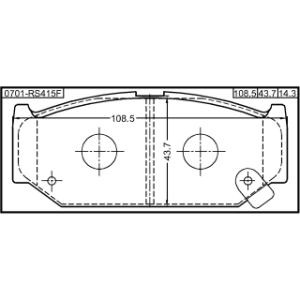 Kit de plaquettes de frein avant FEBEST 0701-RS415F pour SUZUKI 55810-57K01 FEBEST