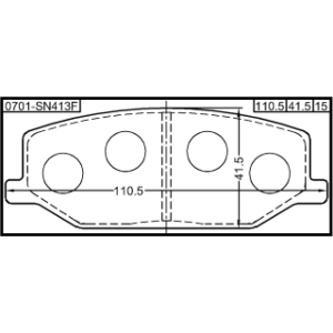 Kit de plaquettes de frein avant FEBEST 0701-SN413F pour SUZUKI, 1A01-33-23Z FEBEST