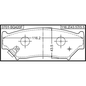 Kit de plaquettes de frein avant FEBEST 0701-SQ420F pour SUZUKI, SANTANA 1A10-33-23ZA FEBEST