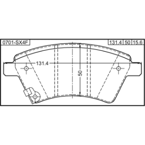 Kit de plaquettes de frein avant FEBEST 0701-SX4F pour SUZUKI, FIAT SX4, SEDICI FEBEST