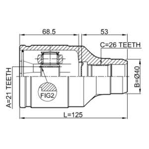 Joint homocinétique intérieur droit FEBEST 0711-LNRH pour SUZUKI 44101-54G50 FEBEST