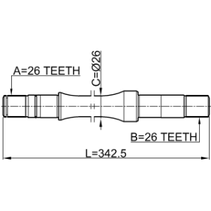 Demi-arbre de transmission droit FEBEST 0712-RH413WD pour SUZUKI 27800-54G60 FEBEST