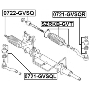 Rotule de direction gauche FEBEST 0721-GVSQL pour SUZUKI, SANTANA 48820-65D00 FEBEST