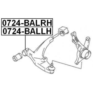 Bras de suspension avant gauche FEBEST 0724-BALLH pour SUZUKI 45202-60G00 FEBEST