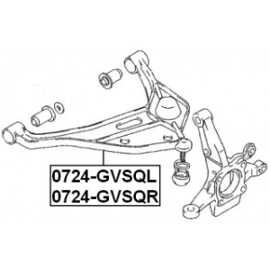 Bras de suspension avant droit FEBEST 0724-GVSQR pour SUZUKI, SANTANA 45201-65D00 FEBEST