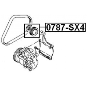 Kit de tendeur de poulie FEBEST 0787-SX4 pour SUZUKI, SANTANA 49160-70AA0 FEBEST