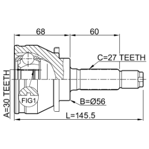 Joint homocinétique extérieur FEBEST 0810-008 pour SUBARU 28021-AA011 FEBEST
