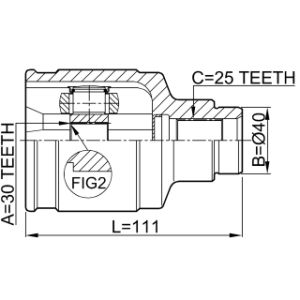 Joint homocinétique intérieur FEBEST 0811-1003 pour SUBARU 28021-AC200 FEBEST