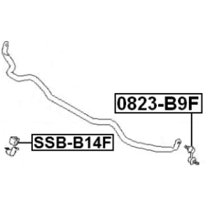 Biellette de barre stabilisatrice avant FEBEST 0823-B9F pour SUBARU 20420-XA000 FEBEST