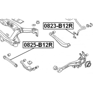 Biellette transversale arrière FEBEST 0825-B12R pour SUBARU LEGACY, IMPREZA FEBEST