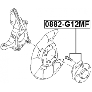 Moyeu de roue avant FEBEST 0882-G12MF pour SUBARU 28373-FE000 FEBEST