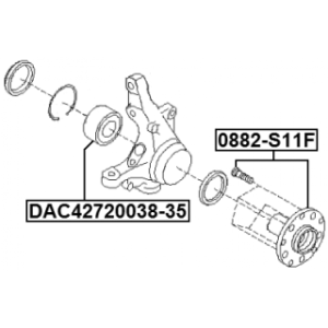 Moyeu de roue avant FEBEST 0882-S11F pour SUBARU 28052-AA000 FEBEST