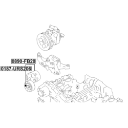 Tendeur de courroie nervuré FEBEST 0890-FB20 pour SUBARU 23769-AA040 FEBEST