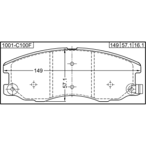 Kit de plaquettes de frein avant FEBEST 1001-C100F pour CHEVROLET et plus encore... FEBEST