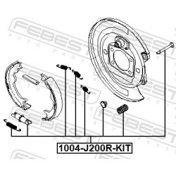 Kit d'accessoires pour mâchoires de frein FEBEST 1004-J200R-KIT pour CHEVROLET FEBEST