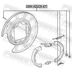 Kit d'accessoires pour mâchoires de frein FEBEST 1004-K2UCR-KIT pour CADILLAC et plus encore... FEBEST