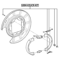 Kit d'accessoires pour mâchoires de frein FEBEST 1004-K2UCR-KIT pour CADILLAC et plus encore... FEBEST