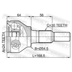 Kit de joint homocinétique FEBEST 1010-C140 pour CHEVROLET CAPTIVA OE 15268074 FEBEST