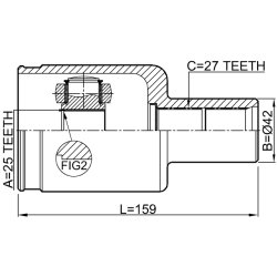 Kit de joint homocinétique FEBEST 1011-C140RH pour CHEVROLET CAPTIVA OE 25989509 FEBEST