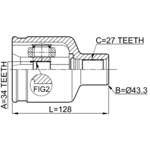 Joint homocinétique intérieur droit FEBEST 1011-CAPRH pour CAPTIVA, ANTARA FEBEST