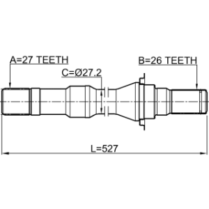Demi-arbre de transmission droit FEBEST 1012-V250ATRH pour CHEVROLET EPICA FEBEST