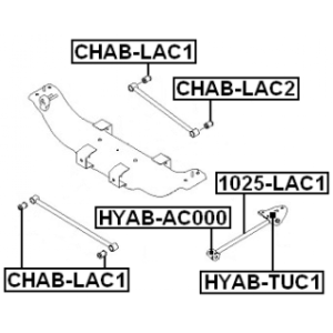 Biellette de suspension arrière FEBEST 1025-LAC1 pour DAEWOO, CHEVROLET 96550057 FEBEST