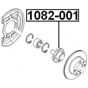 Moyeu de roue avant FEBEST 1082-001 pour DAEWOO 95239667 FEBEST