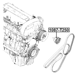 Poulie de tension FEBEST 1087-T250 pour CHEVROLET AVEO FEBEST