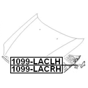 Ensemble de charnière FEBEST pour capot droit 1099-LACRH pour CHEVROLET OPTRA FEBEST