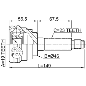 Joint homocinétique extérieur FEBEST 1110-M100 pour DAEWOO MATIZ OE 96273570 FEBEST