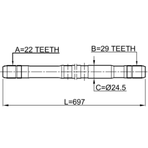 Demi-arbre de transmission droit FEBEST 1112-NEXRH pour Pontiac LeMans FEBEST