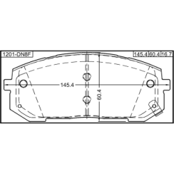Plaquettes de frein FEBEST 1201-DN8F pour HYUNDAI, KIA SONATA, K5 FEBEST