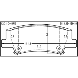 Plaquettes de frein FEBEST 1201-DN8R pour HYUNDAI, KIA SONATA, K5 FEBEST
