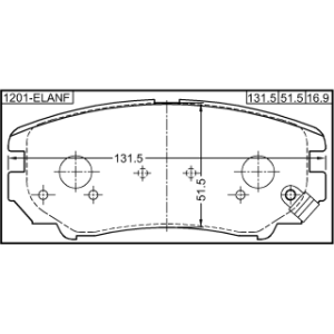 Kit de plaquettes de frein avant FEBEST 1201-ELANF pour HYUNDAI et plus encore... FEBEST