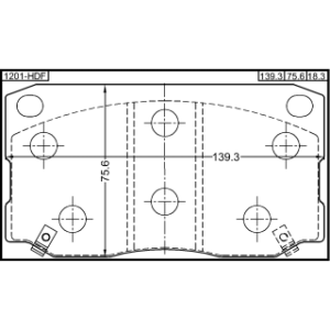 Kit de plaquettes de frein avant FEBEST 1201-HDF pour HYUNDAI FEBEST